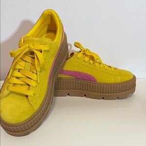 Fenty x Puma Cleated Creeper Lemon Platform Sneakers